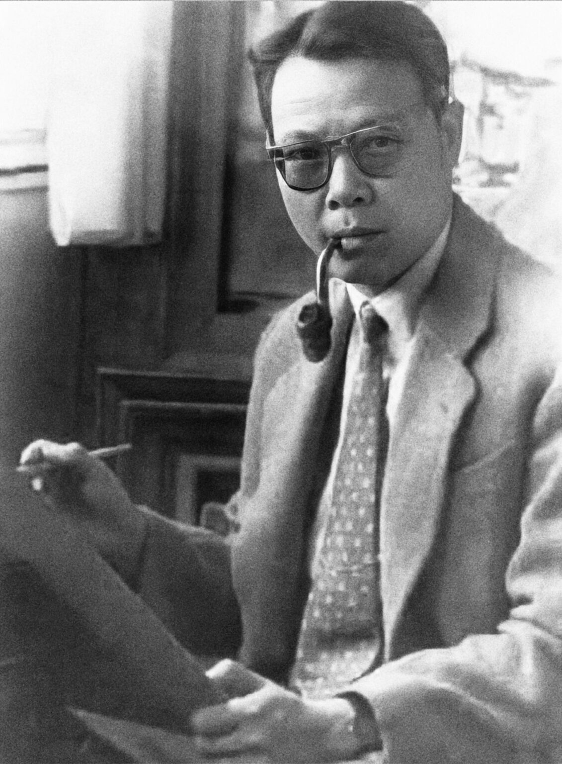Le Pho (Vietnamese, 1907-2001) in his studio at rue Bonnet in Paris, 1951