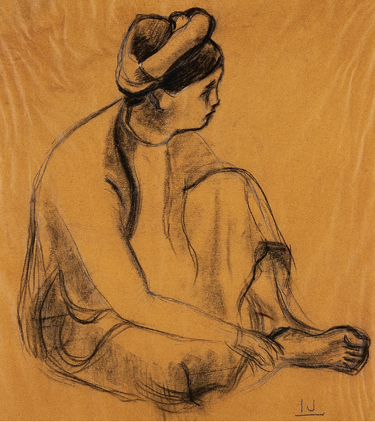 Inguimberty, 1935–38, charcoal on paper, 31 x 26cm