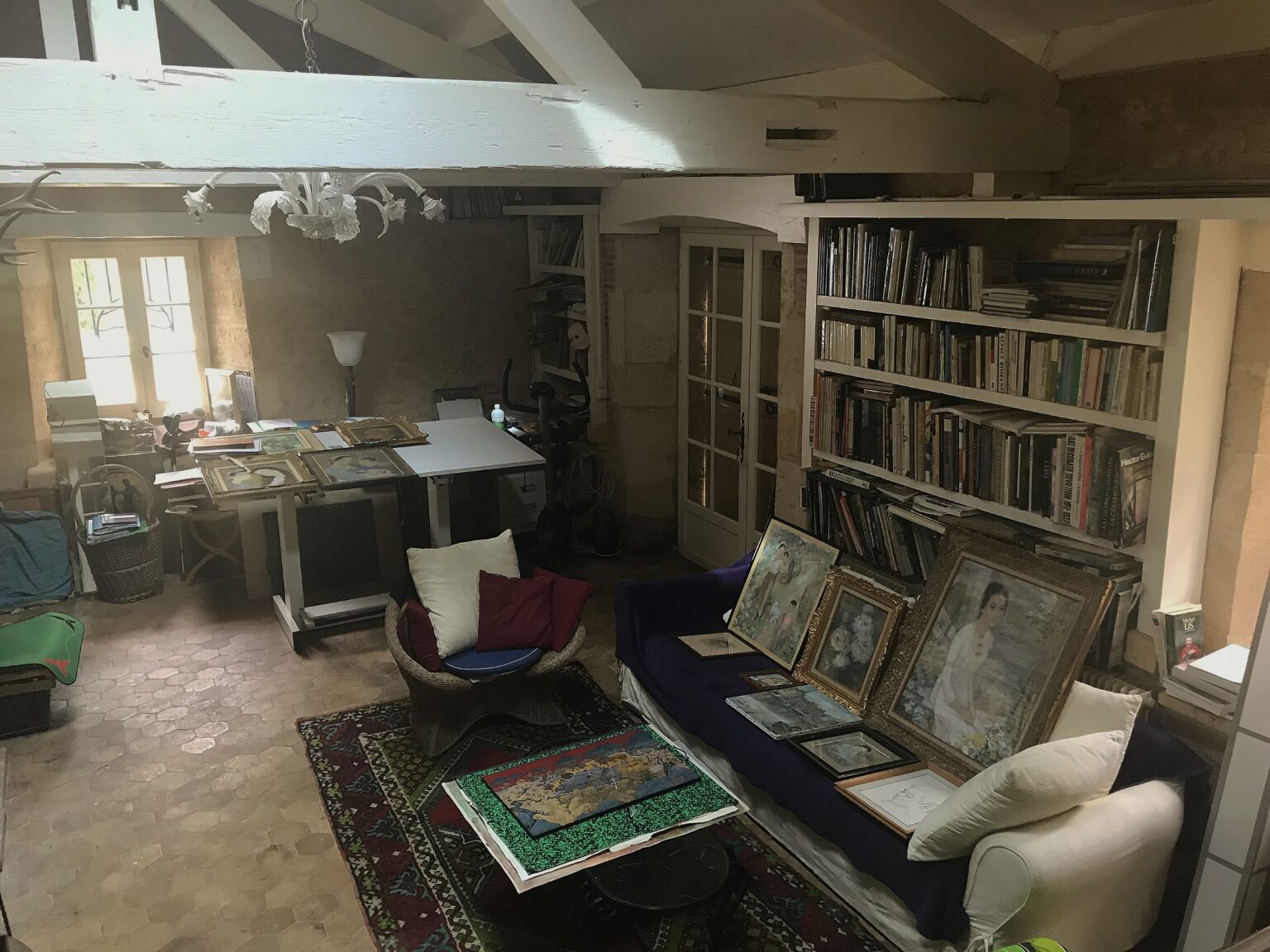 Inside the home of Ngo Manh Duc (B. 1941), son of Le Thi Luu (Vietnamese, 1911-1988) and his art collection.